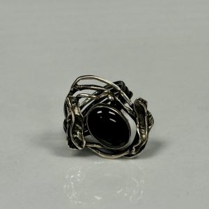 Marcia Pepe - Black Onyx Silver Ring