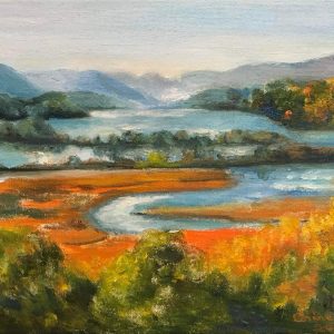Corine Barton - Hudson in Fall (by Boscobel)