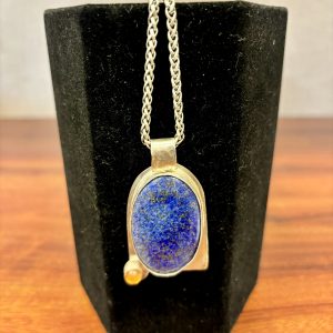 Marcia Pepe - Lapis Cabochon Silver Necklace