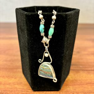 Marcia Pepe - Rainbow Calsilica Silver Necklace