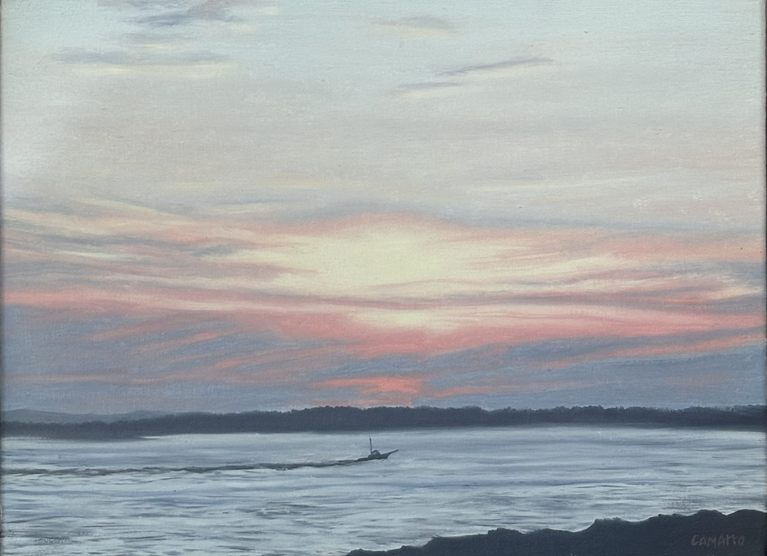 Sunset Over Casco Bay - Paul Camarro