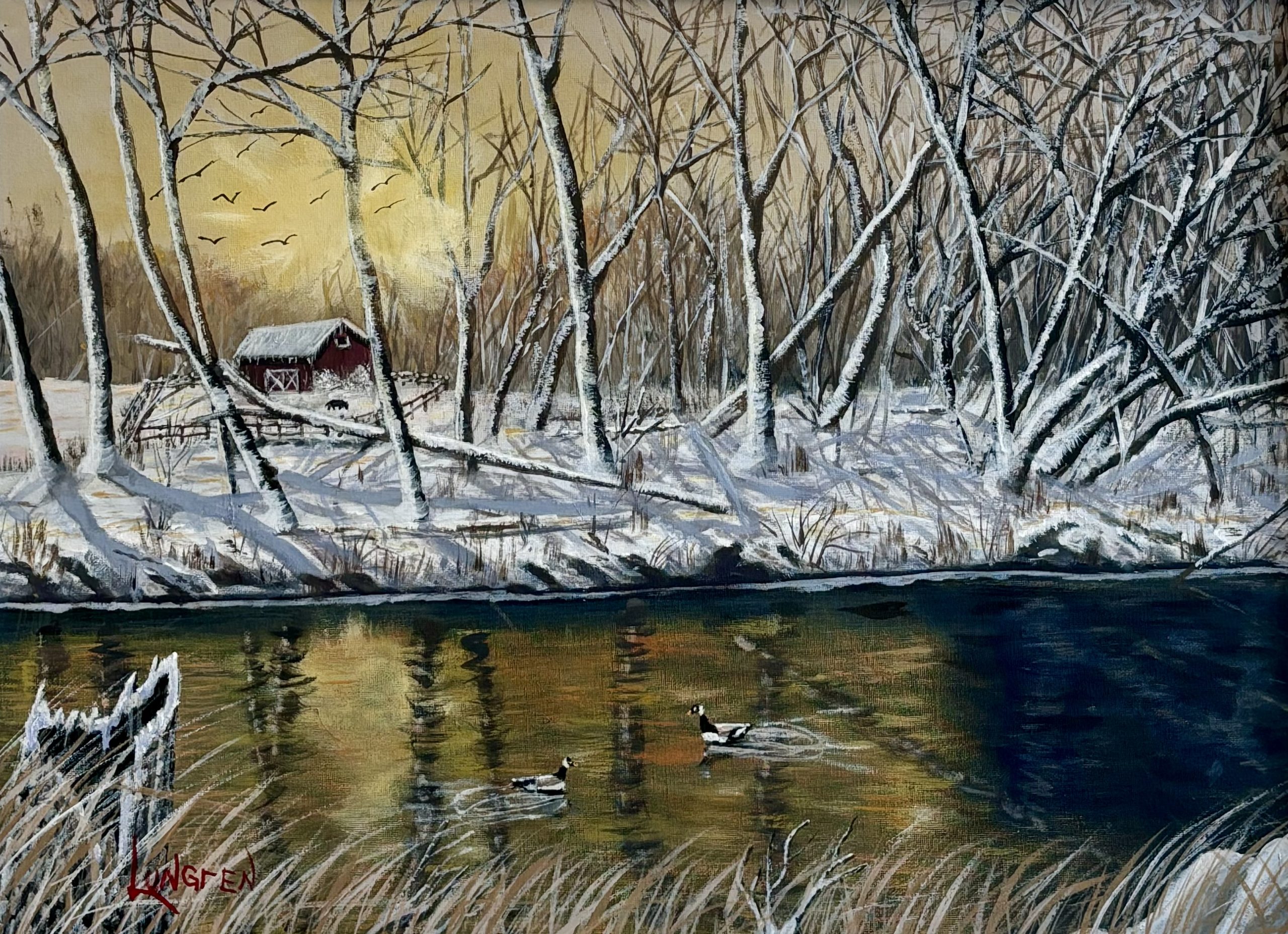 Farm at Winter - William Lungren